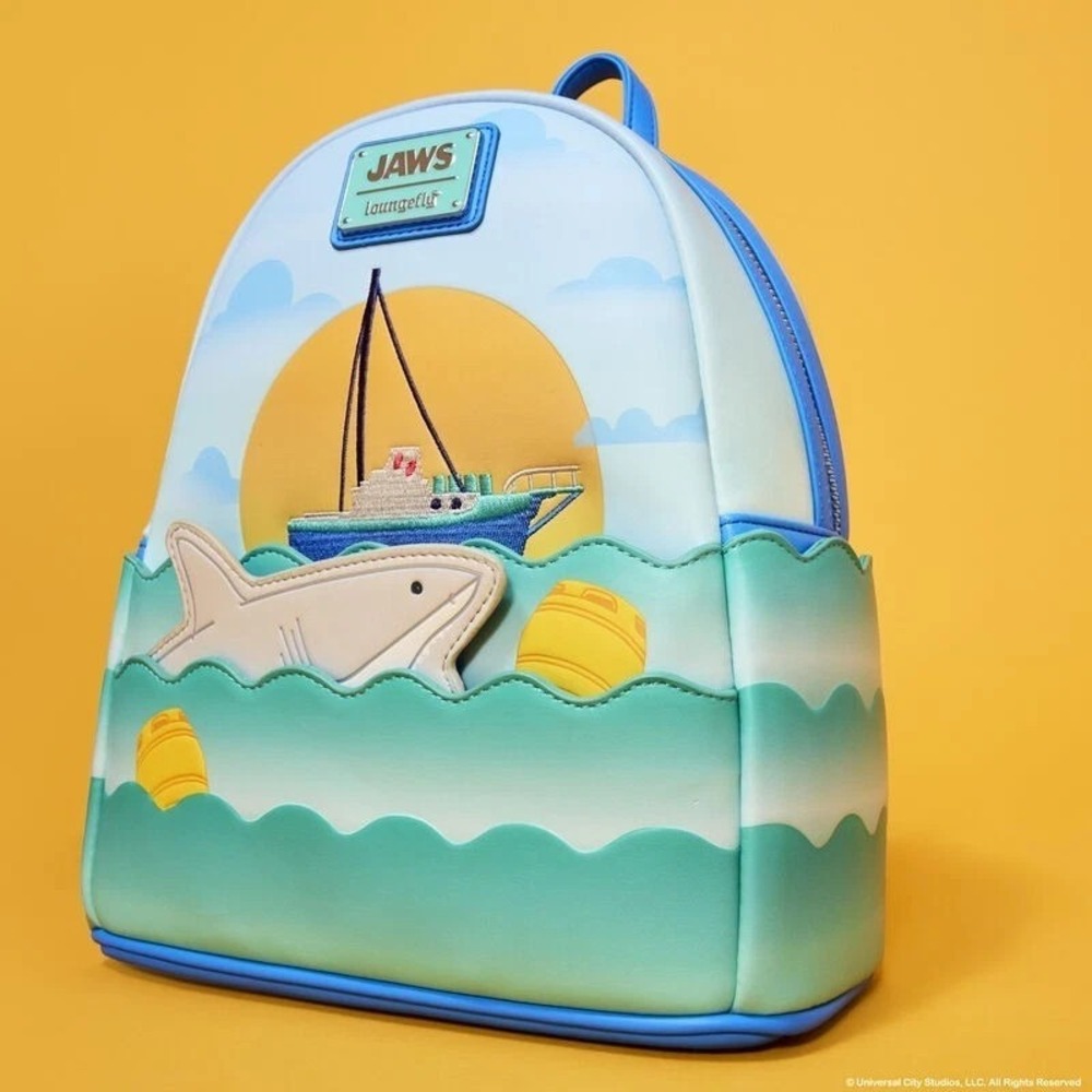 Loungefly Jaws 50th Anniversary Mini Backpack - Picture 3 of 7